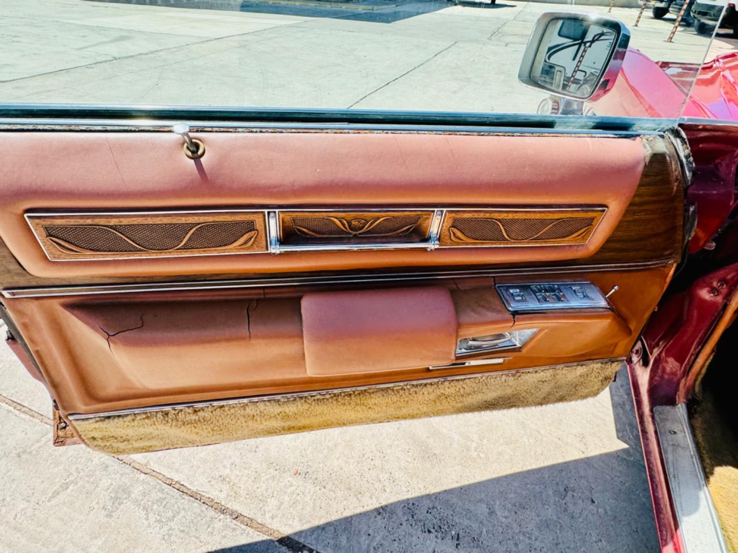 1975 Red Cadillac Eldorado convertible. , located at 2190 Hwy 95, Bullhead City, AZ, 86442, (928) 704-0060, 0.000000, 0.000000 - 1975 Cadillac Eldorado Convertible. Great project car for someone. New tires. Runs and drives, power top works. has a/c doesn't work. needs restoration. interior needs work, engine needs to be serviced . clear title. - Photo#15